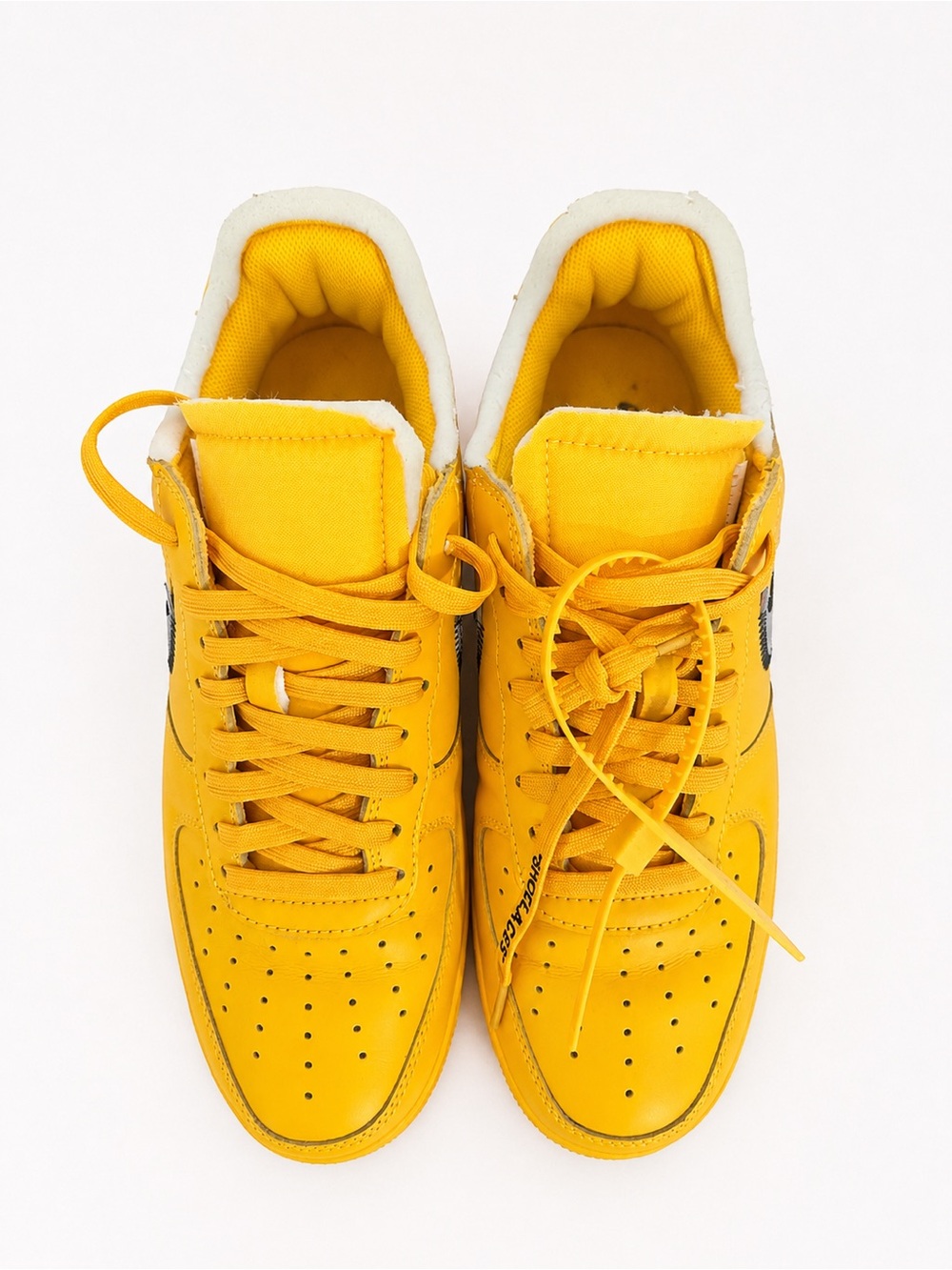 OFF-WHITE X NIKE AIR FORCE 1 LOW GOLD LEMONADE SIZE 9.5 - Picture 7 of 7